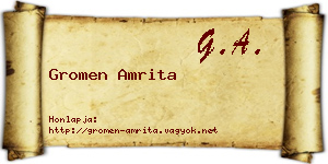 Gromen Amrita névjegykártya